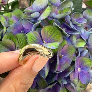 14K YELLOW GOLD -Puff ring- NEW!